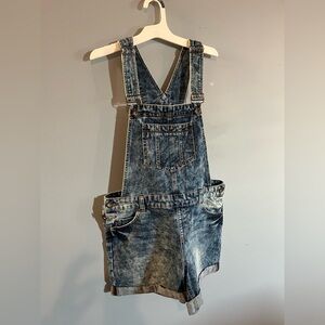 Dungaree Vintage Overall Denim Shorts I’m Size 12 USA 8/M